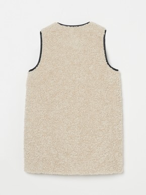 Poodle boa long vest 詳細画像