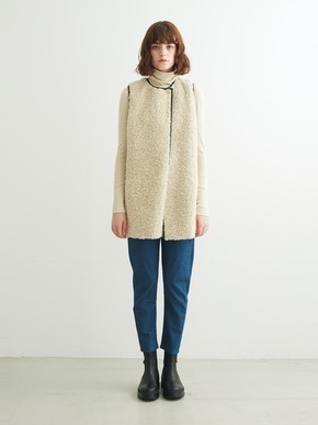 Poodle boa long vest 詳細画像
