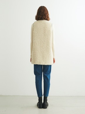 Poodle boa long vest 詳細画像