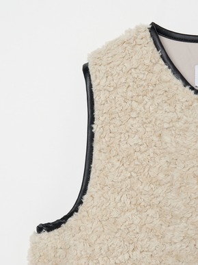 Poodle boa long vest 詳細画像