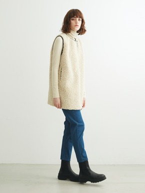 Poodle boa long vest 詳細画像