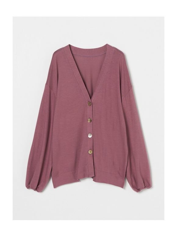 【Naoko Okusa x three dots】Brushed sweater volume sleeve 2way cardy