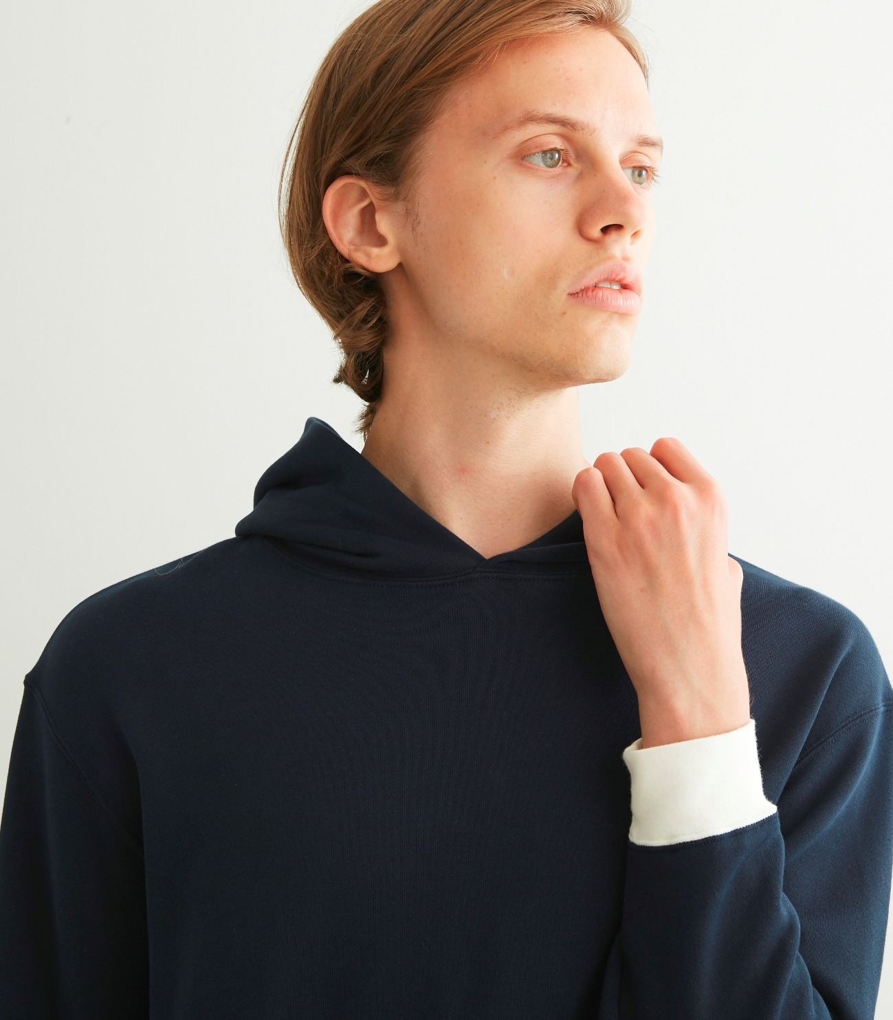 Men's new soft terry pullover hoody 詳細画像 grey 7
