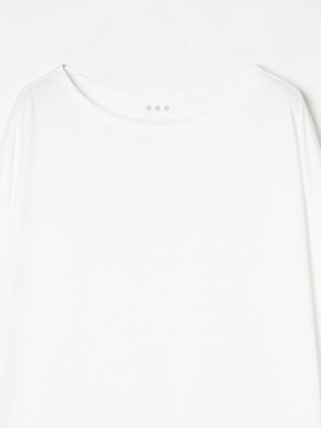 Powdery cotton l/s boat neck tee 詳細画像