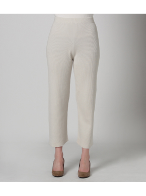 Silky organic cotton rib pant｜スリードッツ オフィシャルオンライン