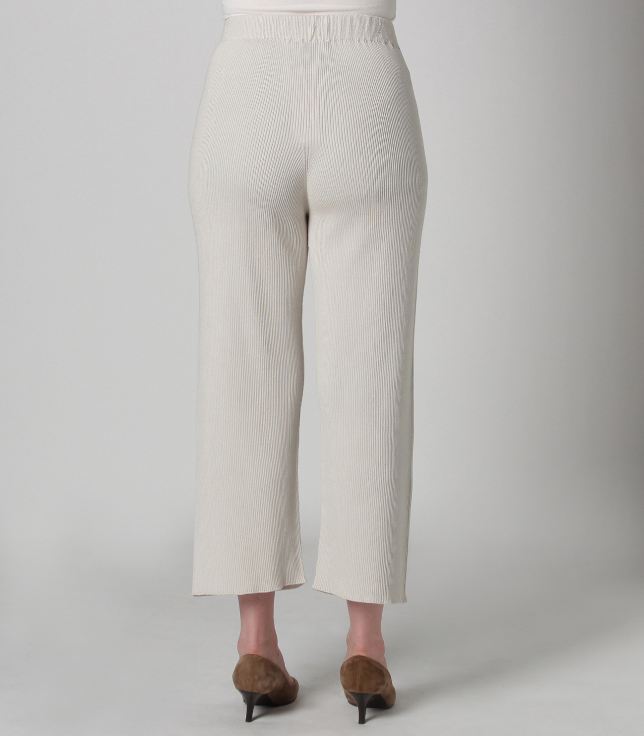 Silky organic cotton rib pant｜スリードッツ オフィシャルオンライン