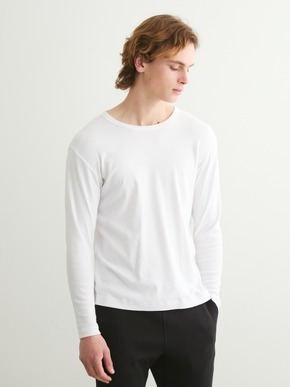 Men's organic cotton knit crew 詳細画像