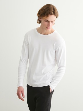 Men's organic cotton knit crew 詳細画像