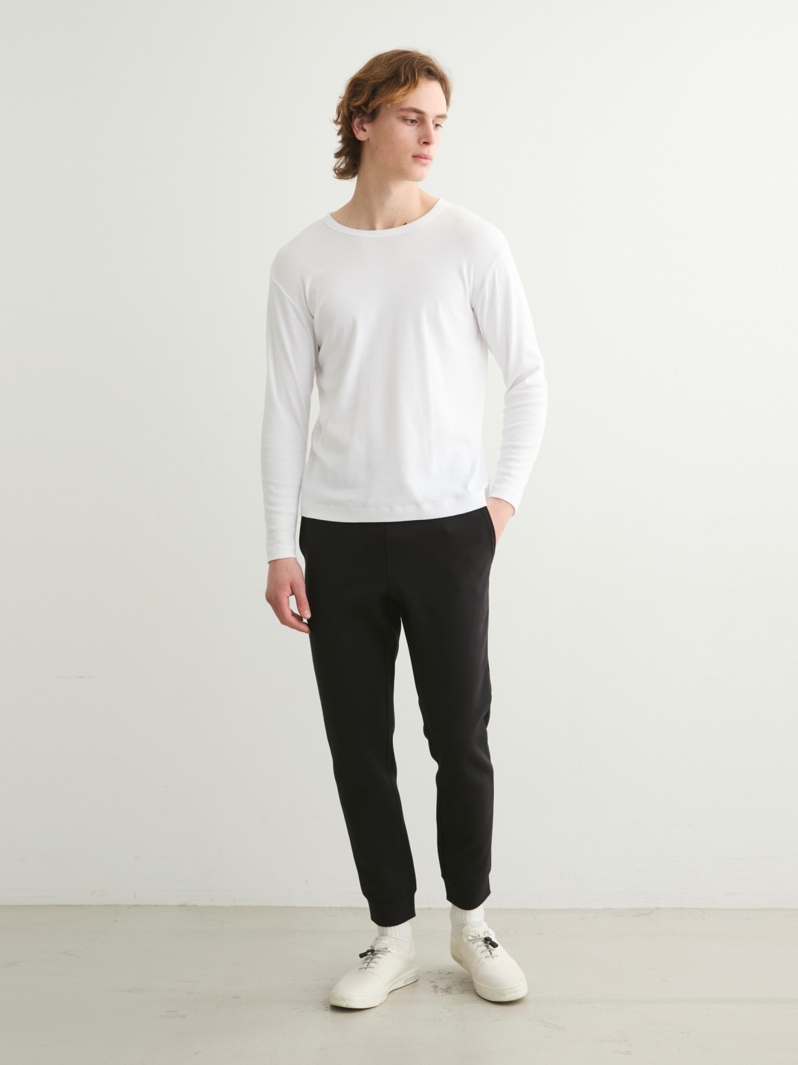 Men's organic cotton knit crew｜スリードッツ オフィシャル