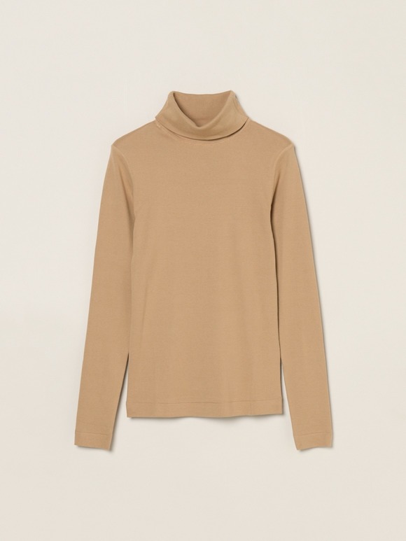 Organic cotton knit turtle neck