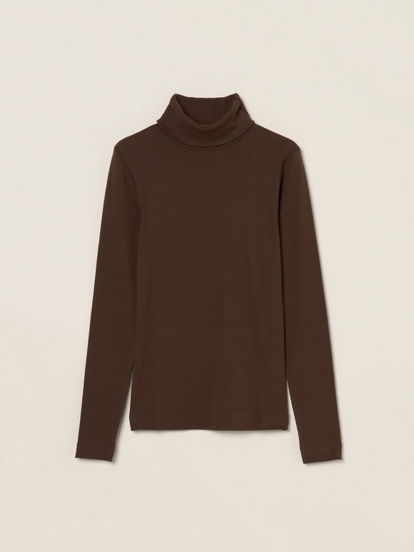 Organic cotton knit turtle neck