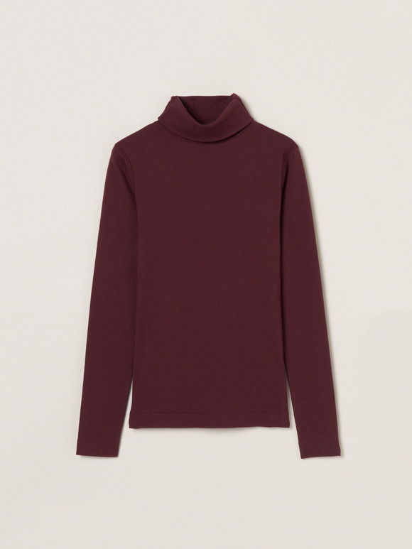 Organic cotton knit turtle neck