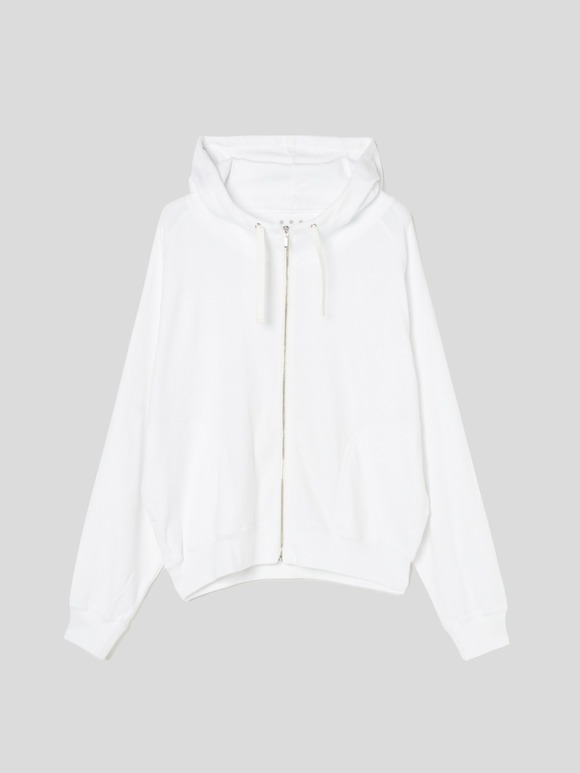 Organic cotton knit zip hoody