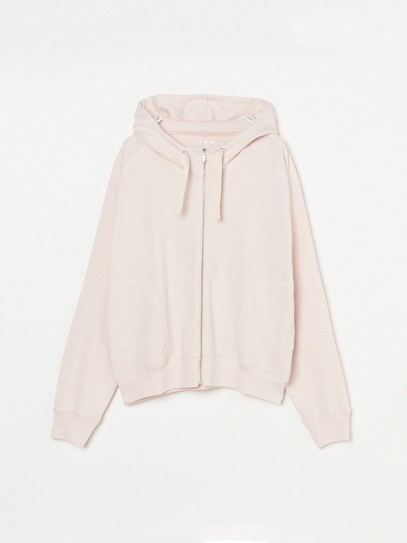 Organic cotton knit zip hoody