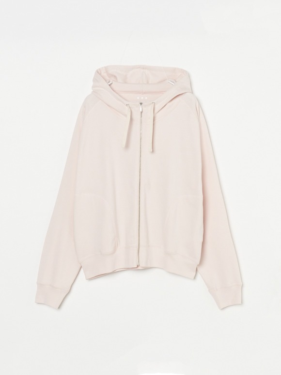 Organic cotton knit zip hoody