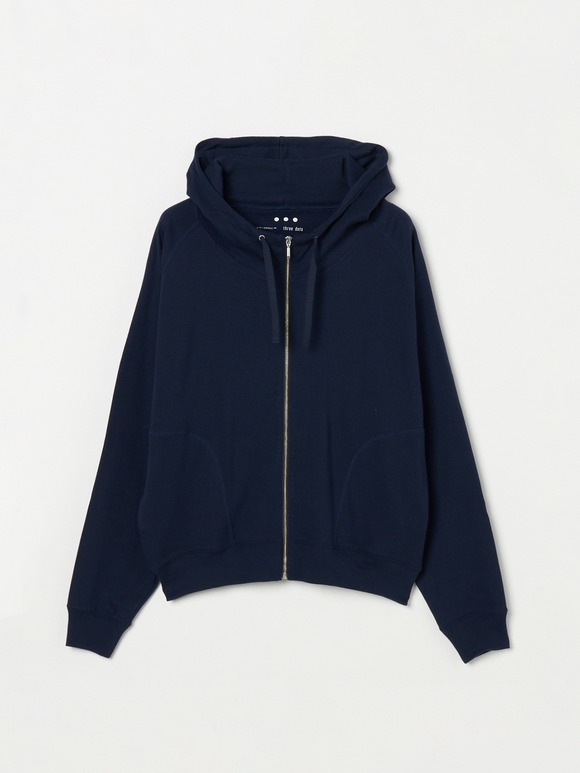 Organic cotton knit zip hoody