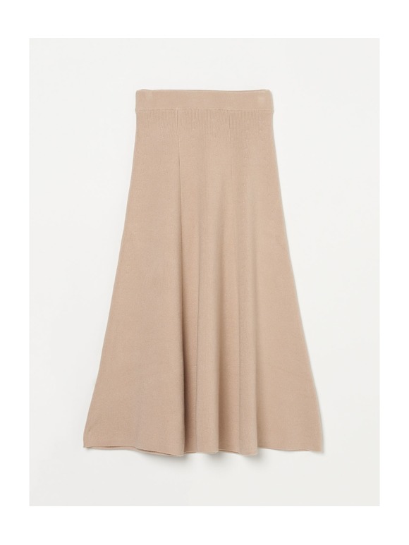 Moist rib flair skirt