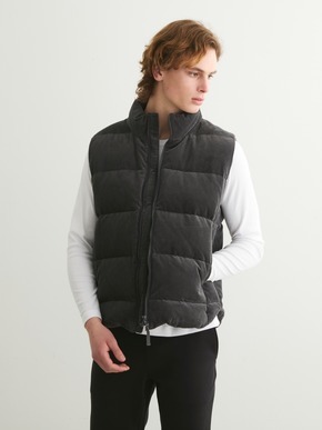 Men's corduroy down vest 詳細画像