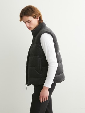Men's corduroy down vest 詳細画像