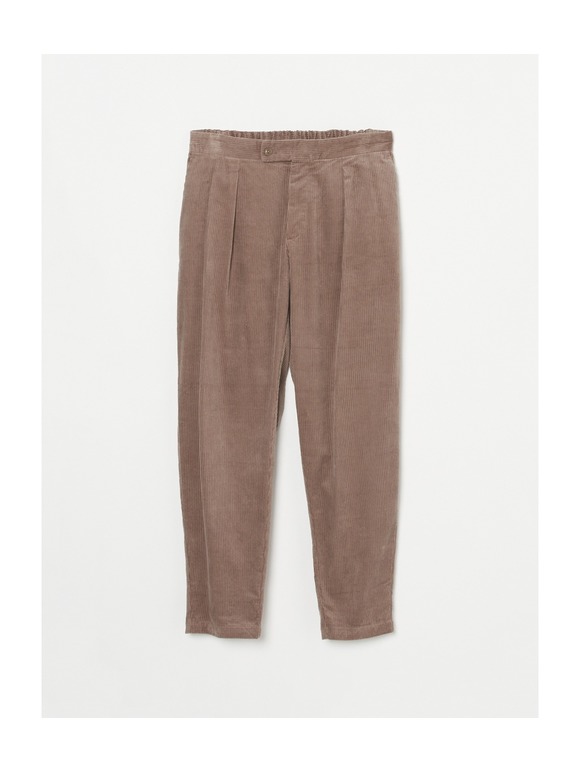 Men's corduroy shirring pants