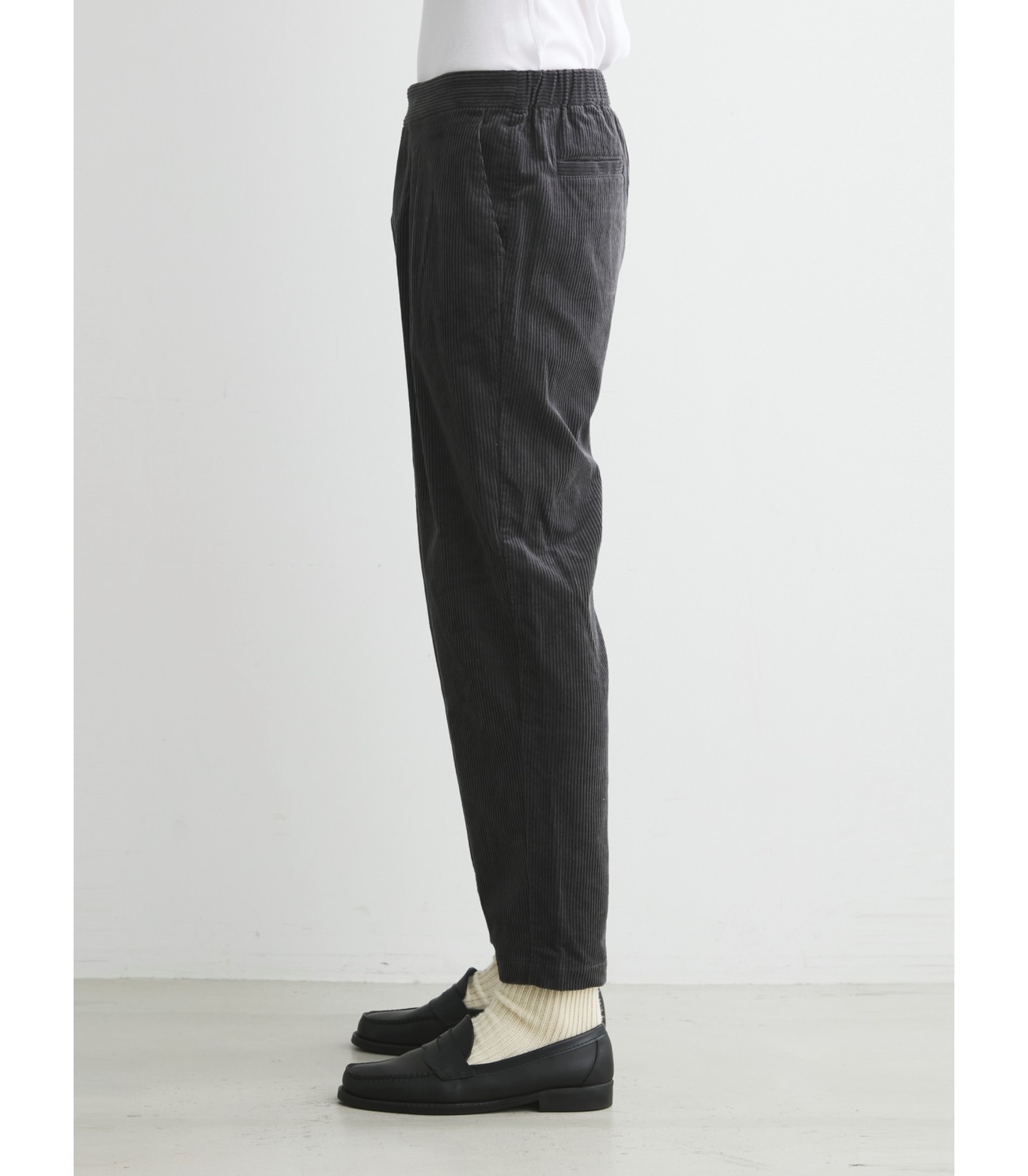 Men's corduroy shirring pants｜スリードッツ オフィシャル 
