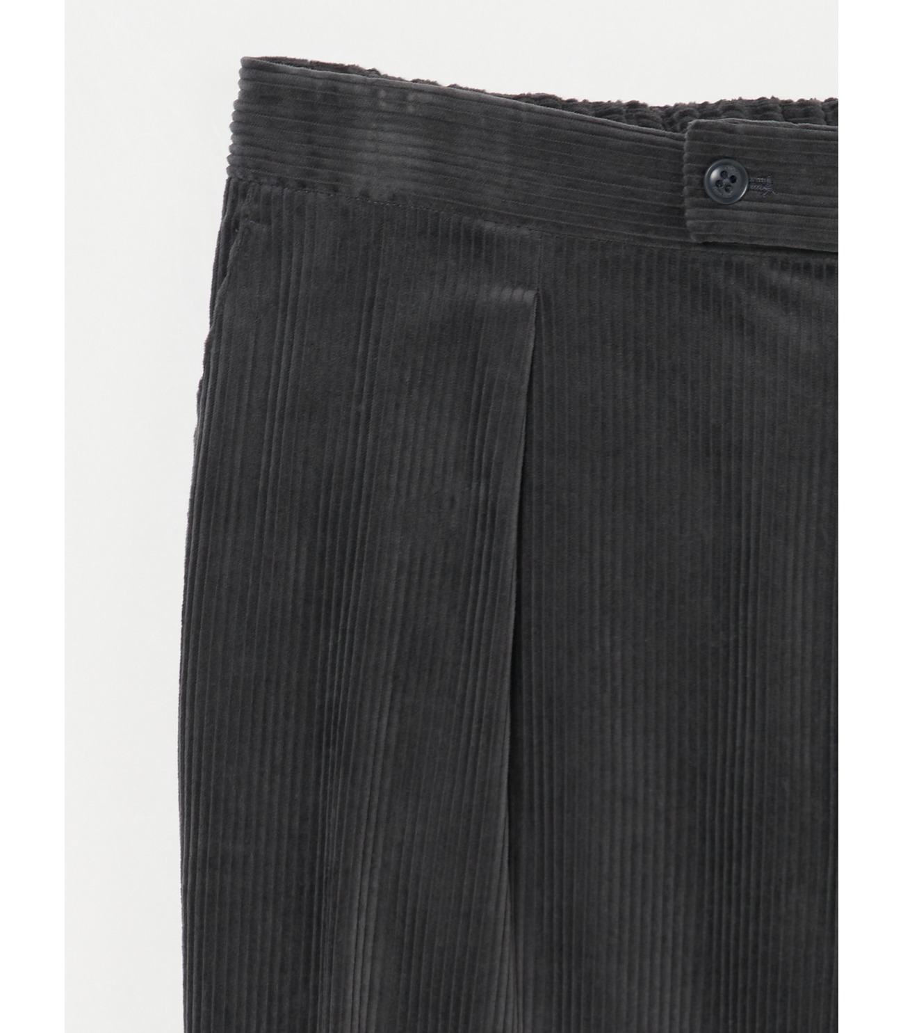 Men's corduroy shirring pants