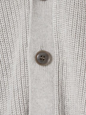 Men's cotton cashmere v neck cardigan 詳細画像