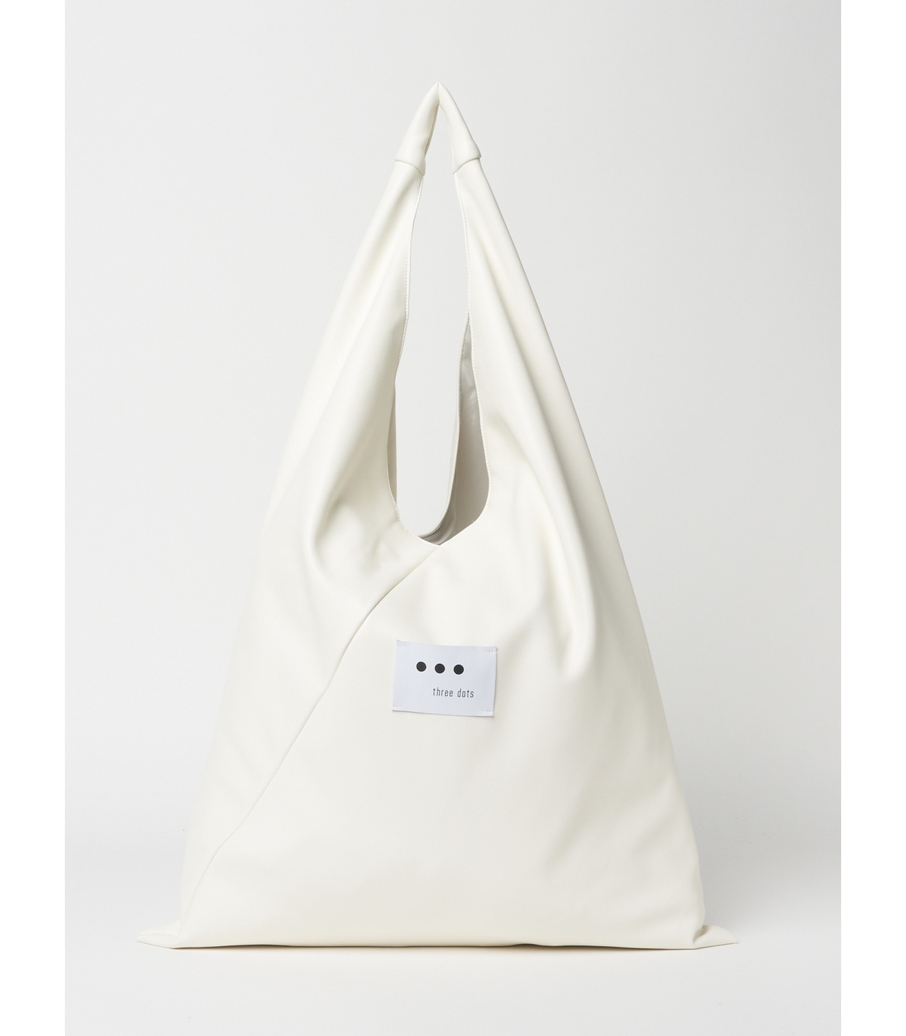 Eco leather bag triangle 詳細画像 white 1