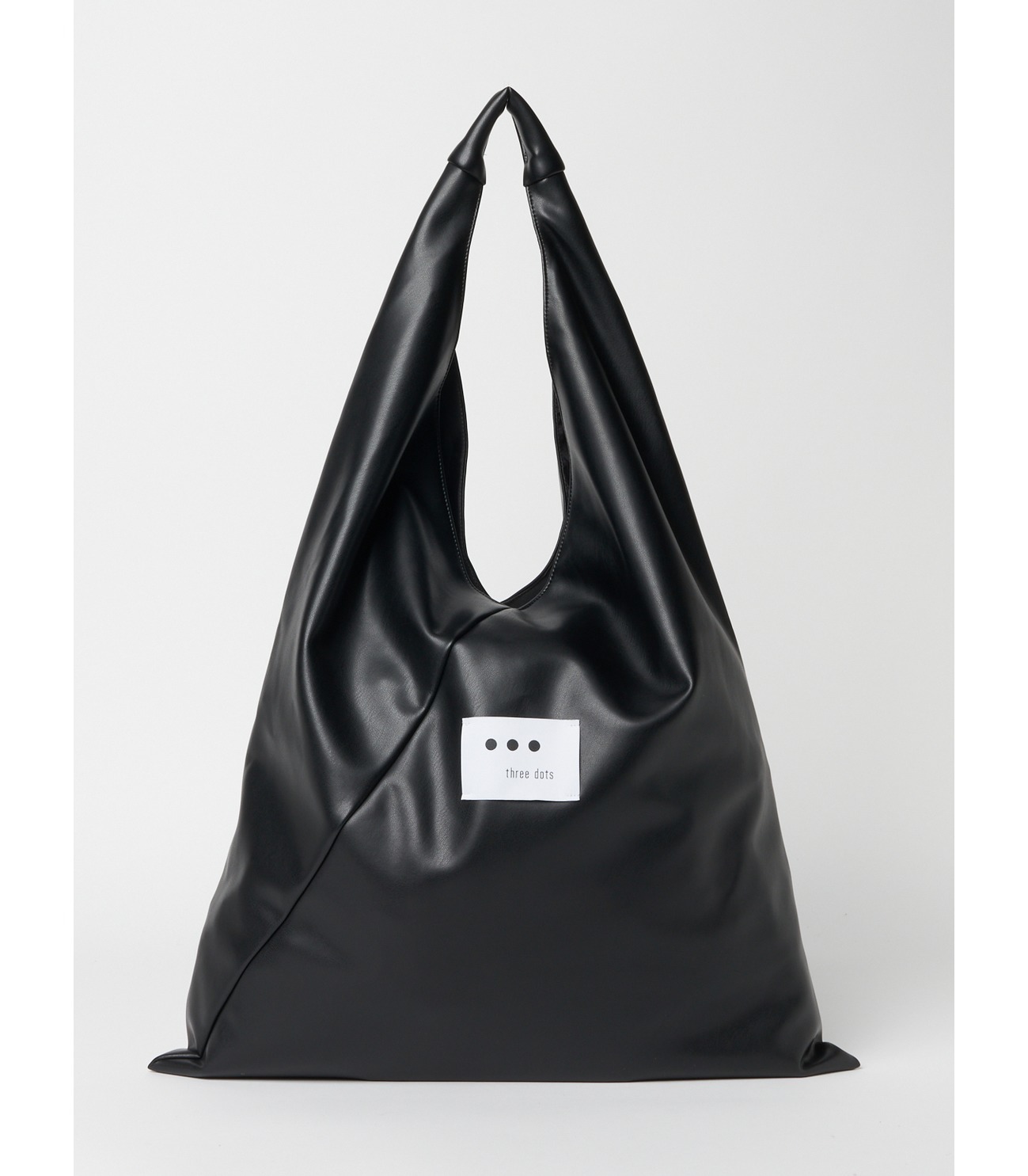 Eco leather bag triangle 詳細画像 black 2