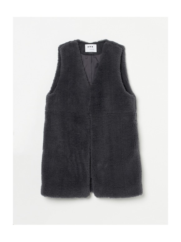 Upcycled eco fur outer vest