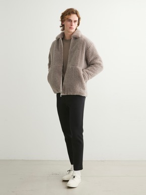 upcycled eco fur zip bluson 詳細画像