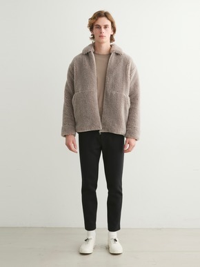upcycled eco fur zip bluson 詳細画像