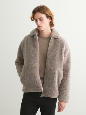 upcycled eco fur zip bluson 詳細画像