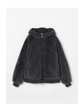 upcycled eco fur hoodie blouson 詳細画像