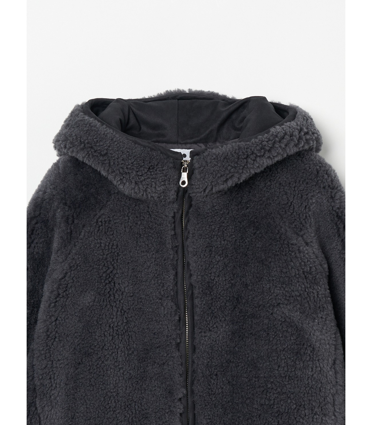 upcycled eco fur hoodie blouson 詳細画像 grey 2