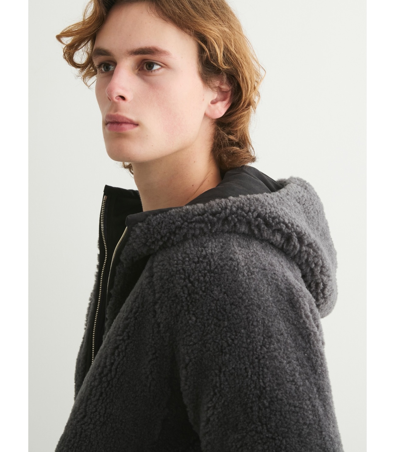 upcycled eco fur hoodie blouson 詳細画像 grey 7