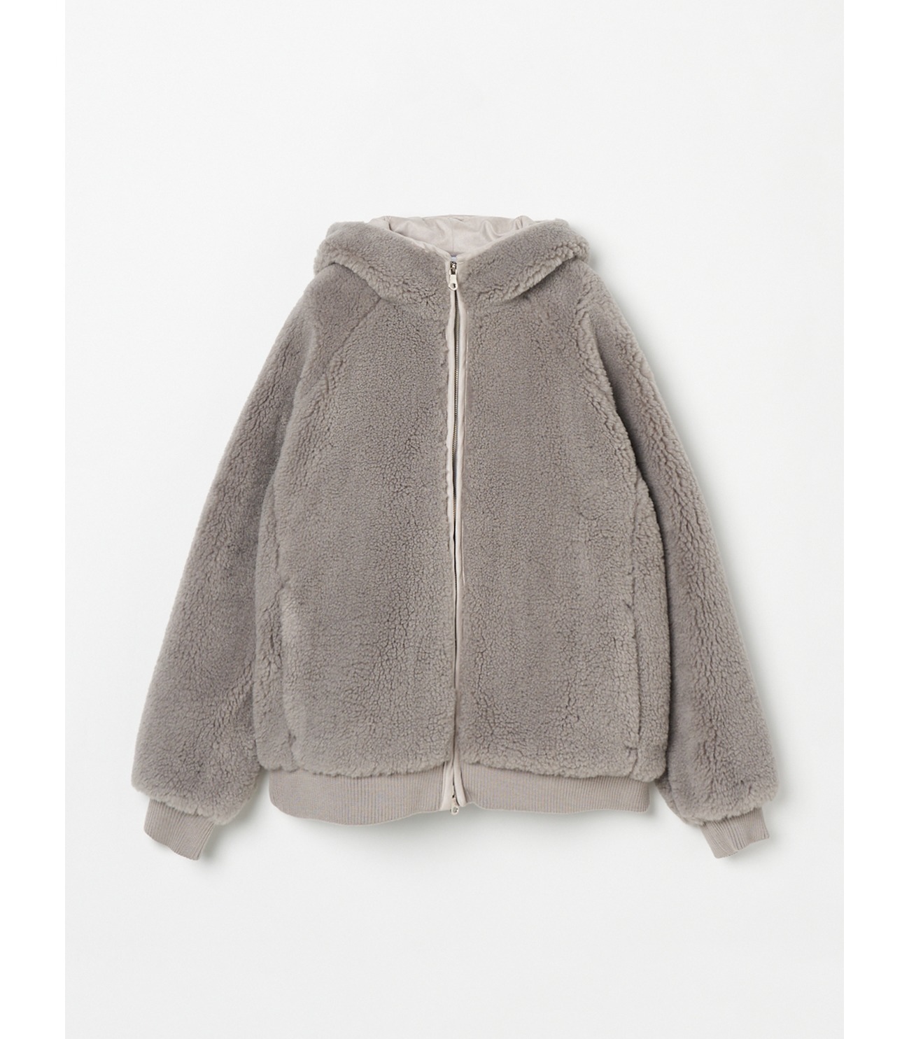 upcycled eco fur hoodie blouson 詳細画像 grey 1