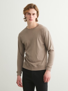 Men's brushed rib l/s sweat 詳細画像