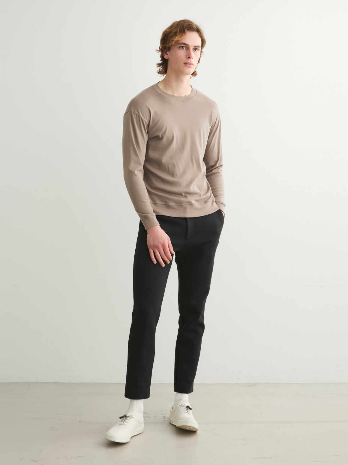 Men's brushed rib l/s sweat｜スリードッツ オフィシャル