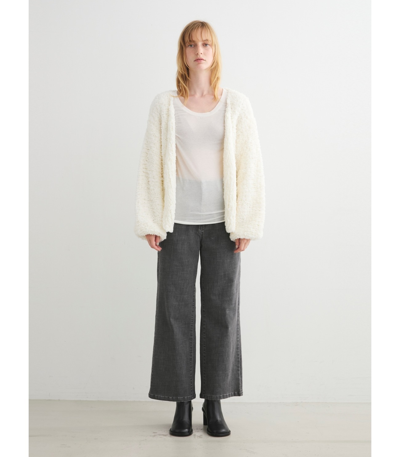 Hand knited jacket 詳細画像 off white 11