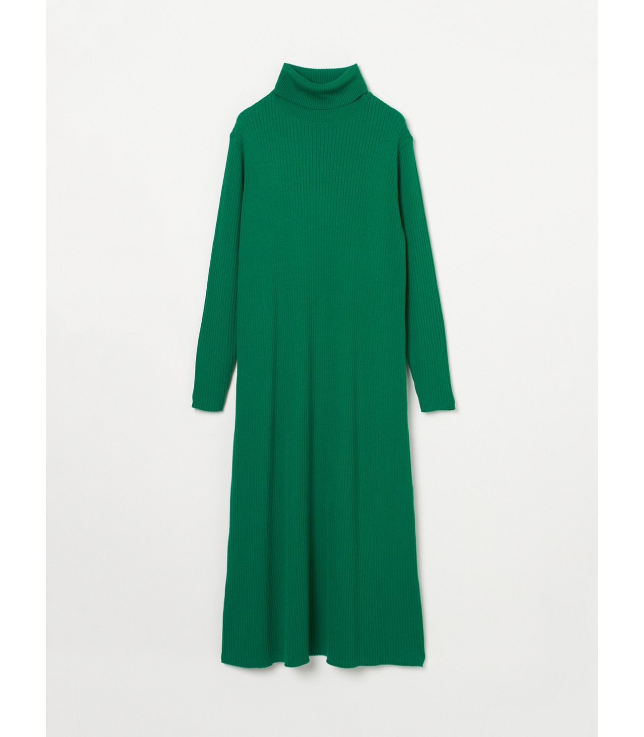Wool outfit a-line long dress 詳細画像 green 2