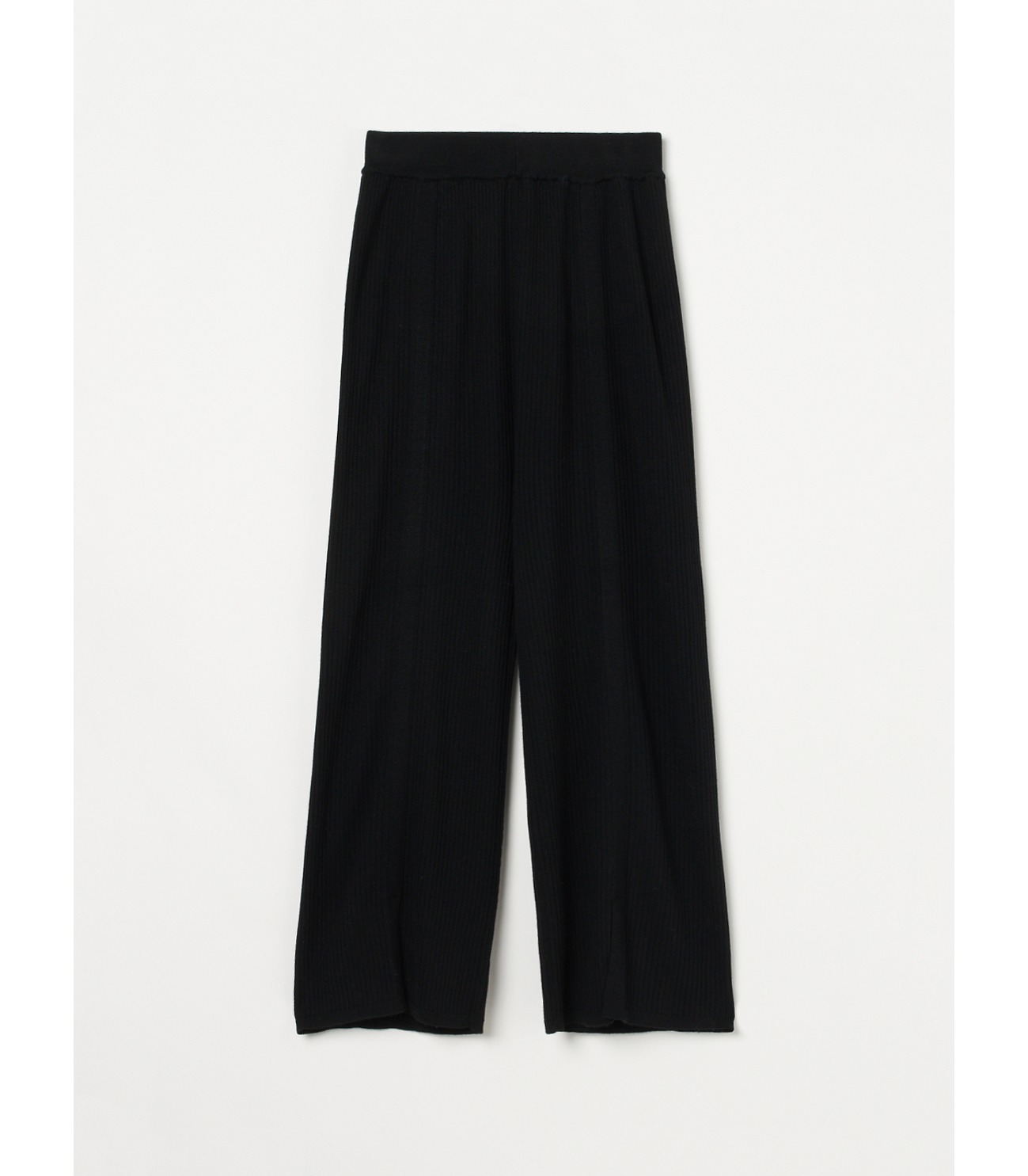 Wool outfit semi wide slit pant 詳細画像 black 1