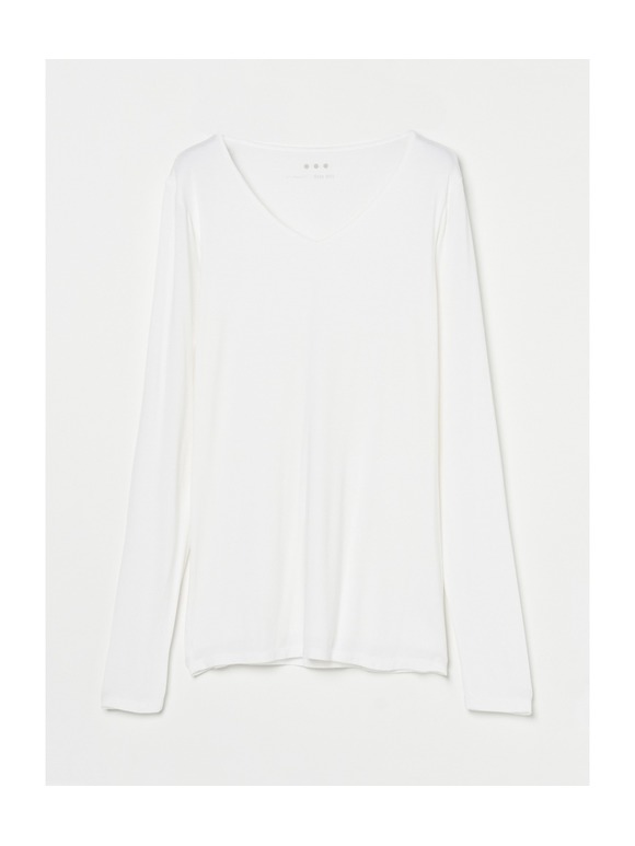 Outlast jersey double v neck tee