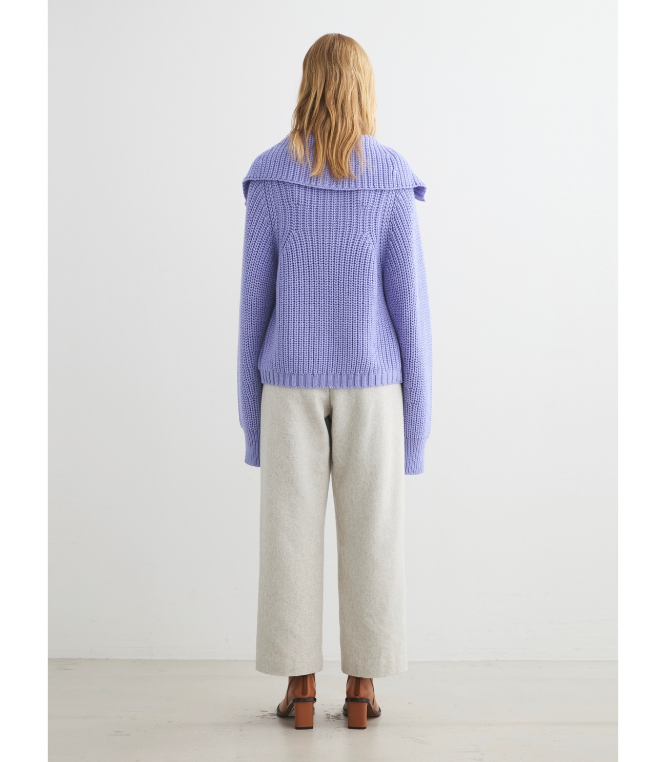 Bulky sweater l/s half zip po 詳細画像 off white 13