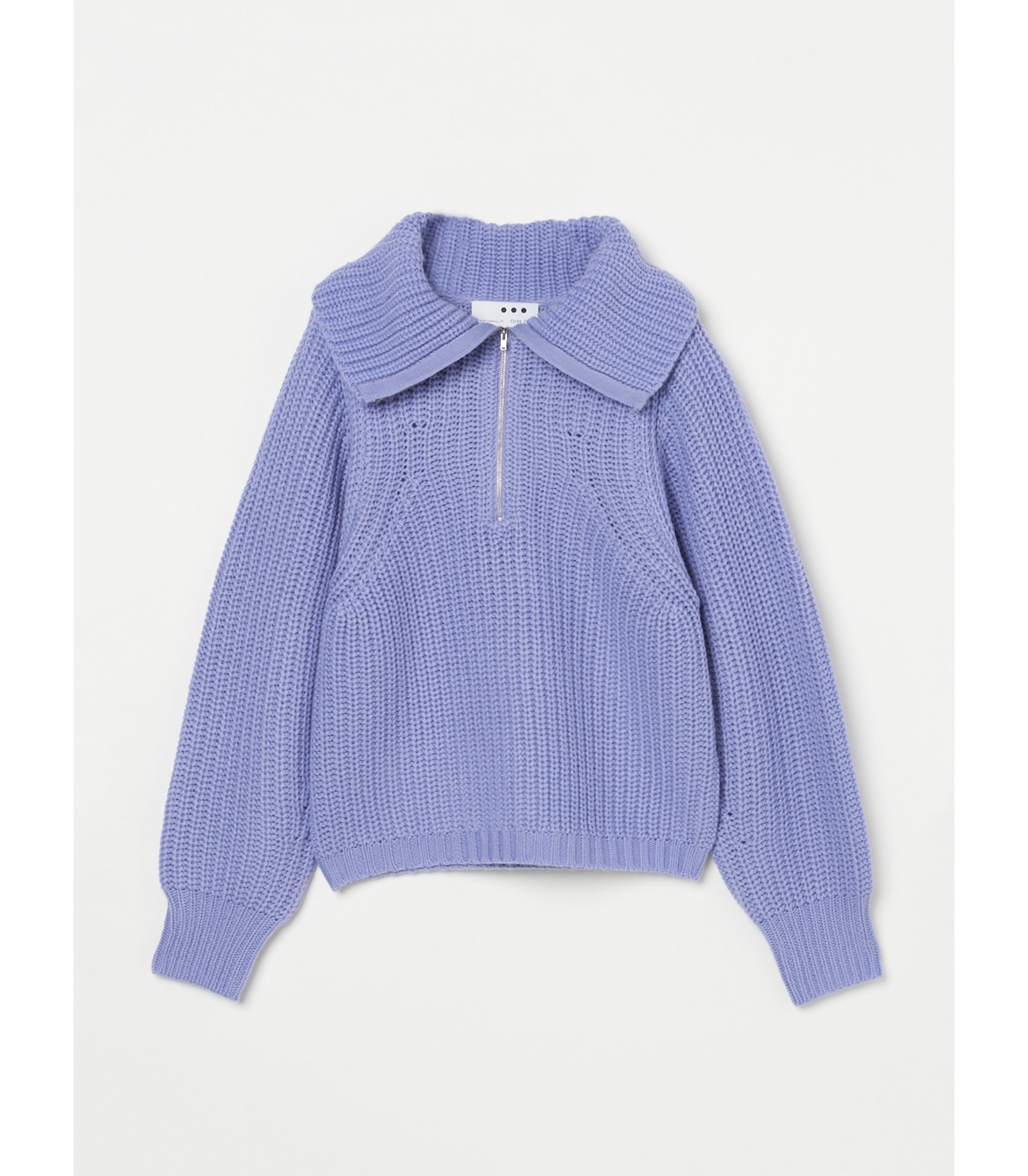 Bulky sweater l/s half zip po 詳細画像 purple 1