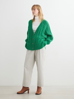 Bulky sweater l/s cable cardy 詳細画像