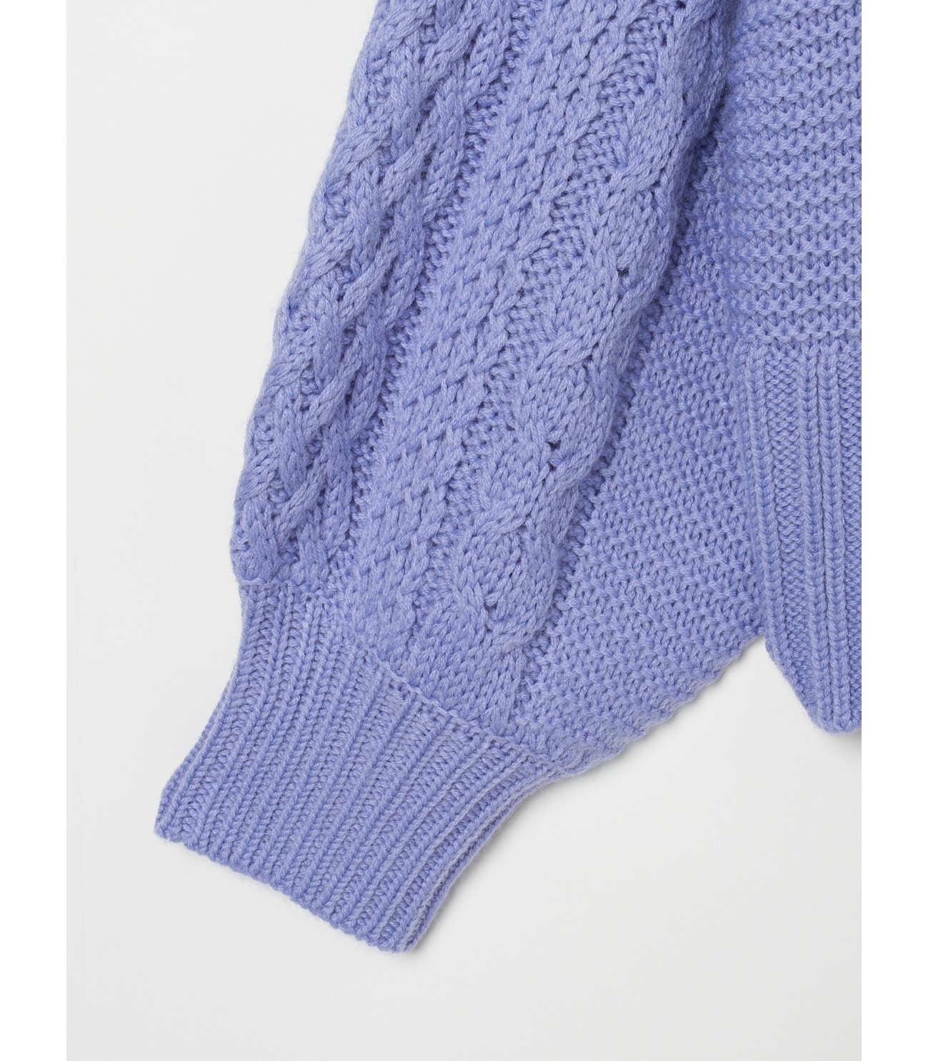 Bulky sweater l/s cable cardy 詳細画像 purple 4