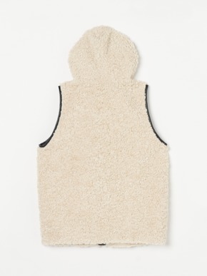 Poodle boa hoody vest 詳細画像