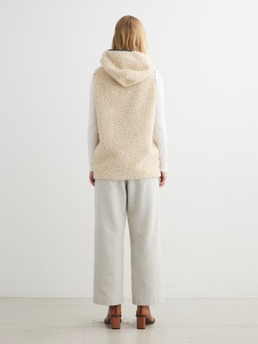 Poodle boa hoody vest 詳細画像