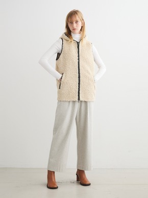 Poodle boa hoody vest 詳細画像